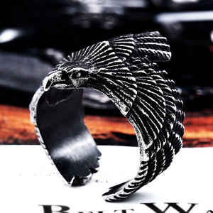 BEIER New Man's Unique  Stainless Steel Eagle Ring