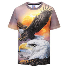 Load image into Gallery viewer, Headbook 2019 EU/US Size Unisex T-shirt 3D Printed Sunset Glow Eagle Image